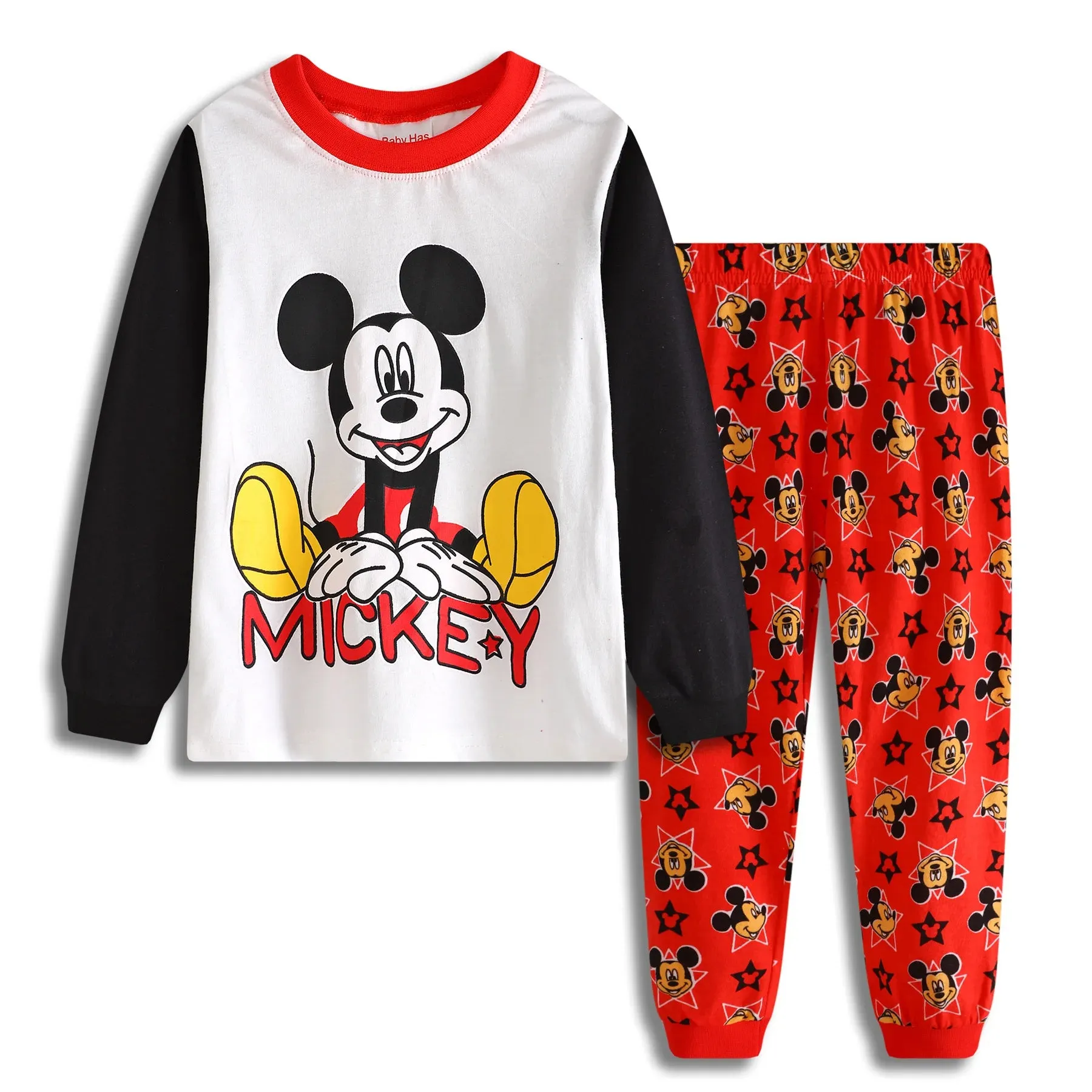 2022 Kids Pajamas Set Children Sleepwear Cartoon Mickey Minnie Mouse Pyjamas Pijamas Baby Boys Girl Cotton Nightwear Clothes Set