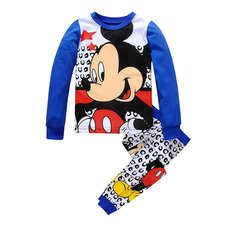 2022 Kids Pajamas Set Children Sleepwear Cartoon Mickey Minnie Mouse Pyjamas Pijamas Baby Boys Girl Cotton Nightwear Clothes Set