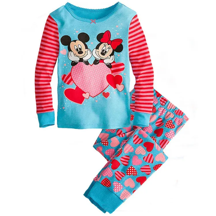 2022 Kids Pajamas Set Children Sleepwear Cartoon Mickey Minnie Mouse Pyjamas Pijamas Baby Boys Girl Cotton Nightwear Clothes Set