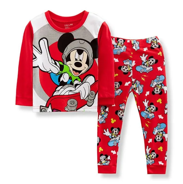 2022 Kids Pajamas Set Children Sleepwear Cartoon Mickey Minnie Mouse Pyjamas Pijamas Baby Boys Girl Cotton Nightwear Clothes Set