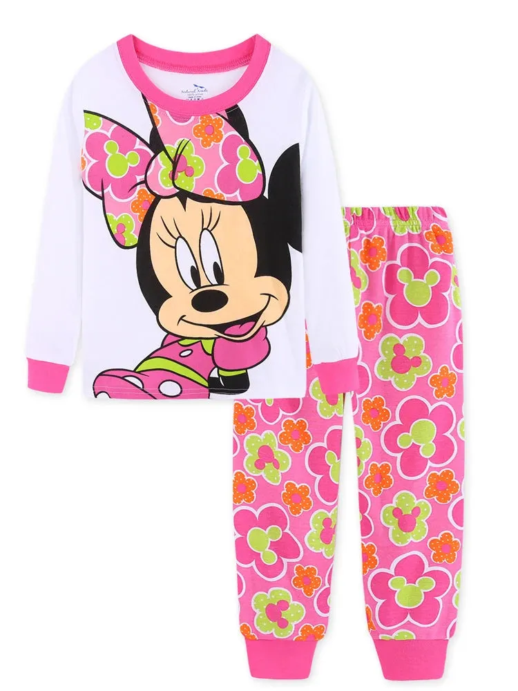 2022 Kids Pajamas Set Children Sleepwear Cartoon Mickey Minnie Mouse Pyjamas Pijamas Baby Boys Girl Cotton Nightwear Clothes Set