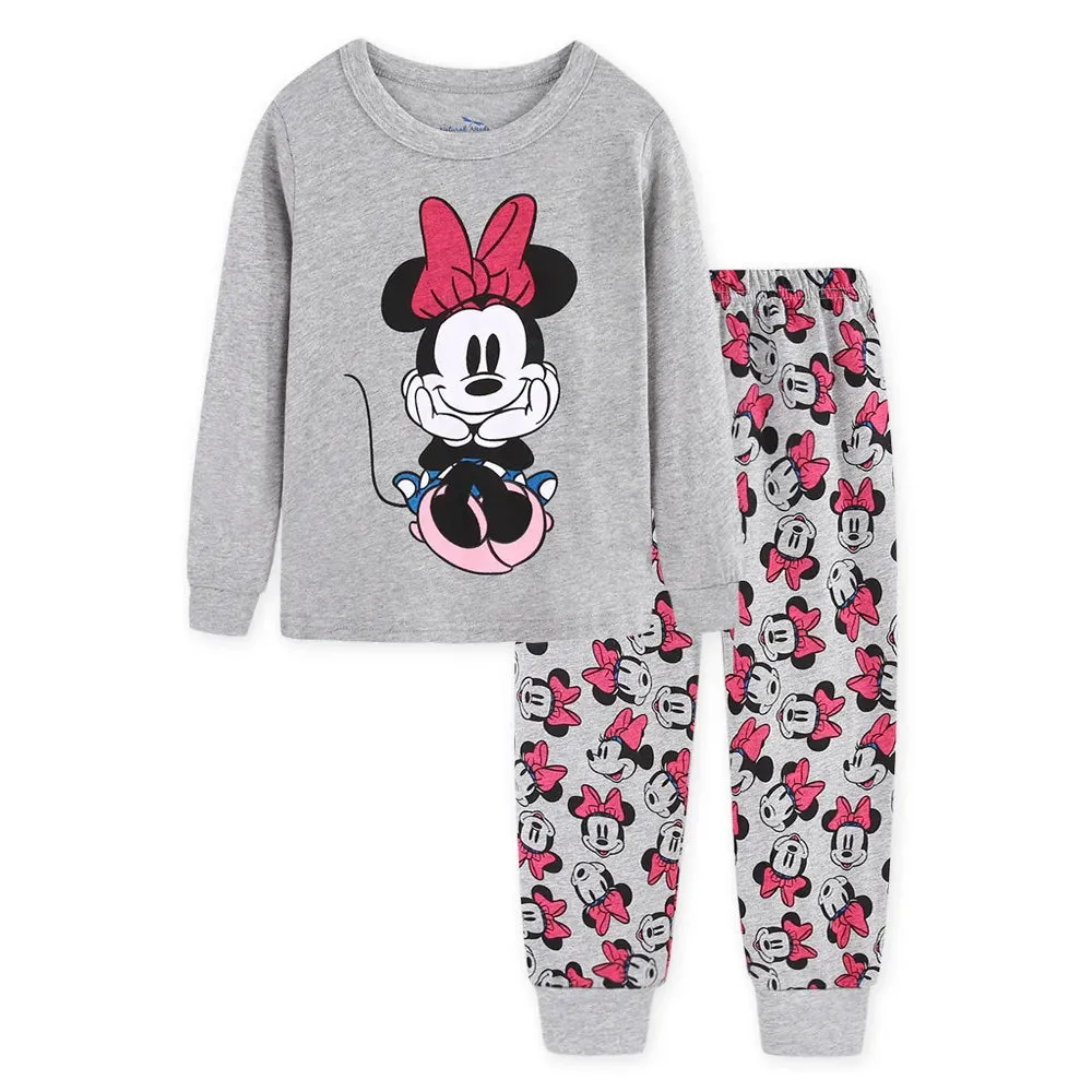 2022 Kids Pajamas Set Children Sleepwear Cartoon Mickey Minnie Mouse Pyjamas Pijamas Baby Boys Girl Cotton Nightwear Clothes Set