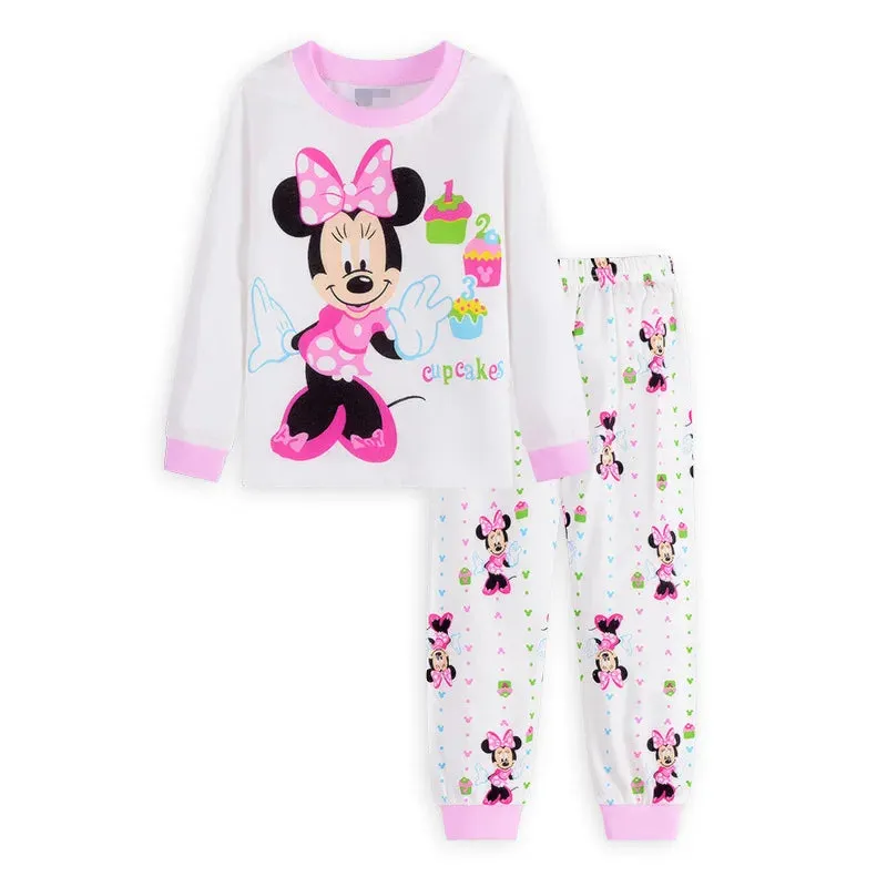 2022 Kids Pajamas Set Children Sleepwear Cartoon Mickey Minnie Mouse Pyjamas Pijamas Baby Boys Girl Cotton Nightwear Clothes Set