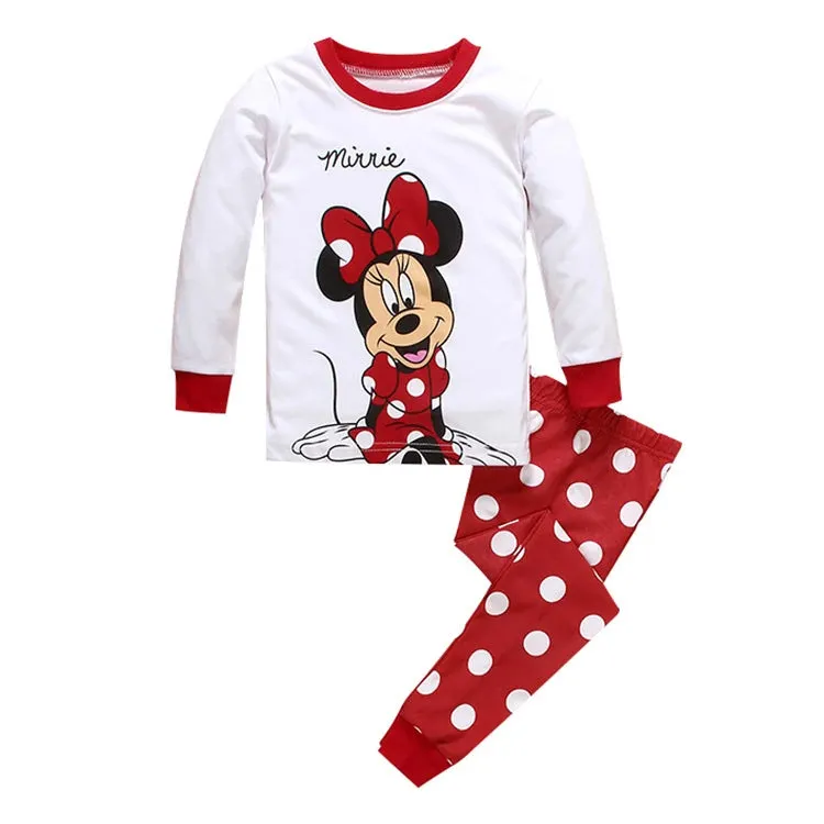 2022 Kids Pajamas Set Children Sleepwear Cartoon Mickey Minnie Mouse Pyjamas Pijamas Baby Boys Girl Cotton Nightwear Clothes Set