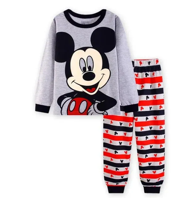 2022 Kids Pajamas Set Children Sleepwear Cartoon Mickey Minnie Mouse Pyjamas Pijamas Baby Boys Girl Cotton Nightwear Clothes Set