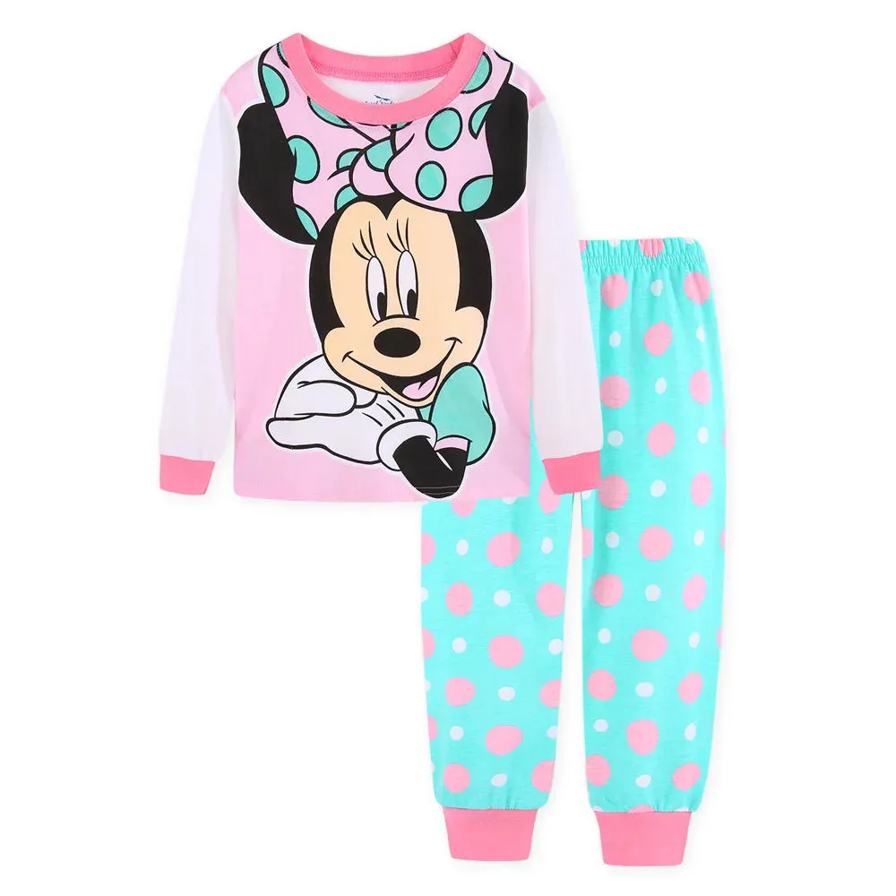 2022 Kids Pajamas Set Children Sleepwear Cartoon Mickey Minnie Mouse Pyjamas Pijamas Baby Boys Girl Cotton Nightwear Clothes Set