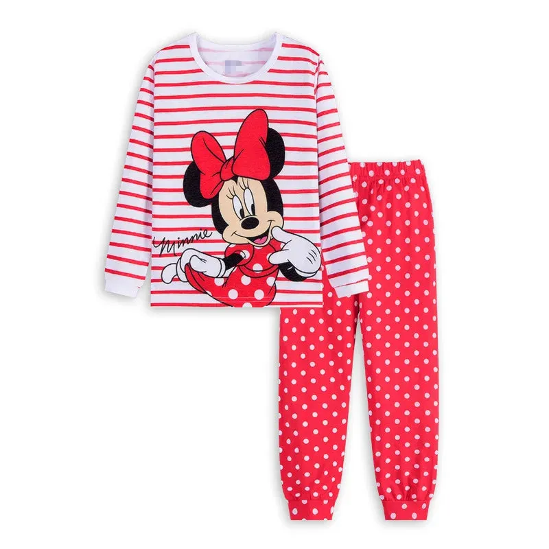 2022 Kids Pajamas Set Children Sleepwear Cartoon Mickey Minnie Mouse Pyjamas Pijamas Baby Boys Girl Cotton Nightwear Clothes Set