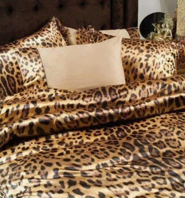 Animal Cheetah Satin Print Fabric | Soft Cheetah Charmeuse Satin | 60" Wide |