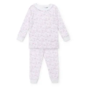 Ava Girls' Pajama Pant Set | School Days Pink