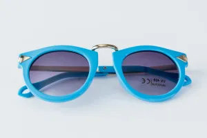 Babeehive Goods Toddler & Kid Gold Accent Sunglasses - Blue