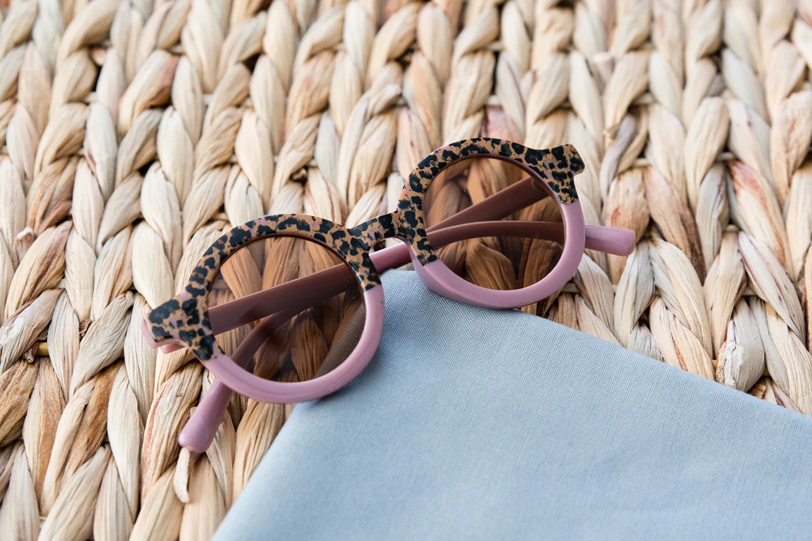 Babeehive Goods Toddler & Kid Retro Sunglasses - Purple Cheetah