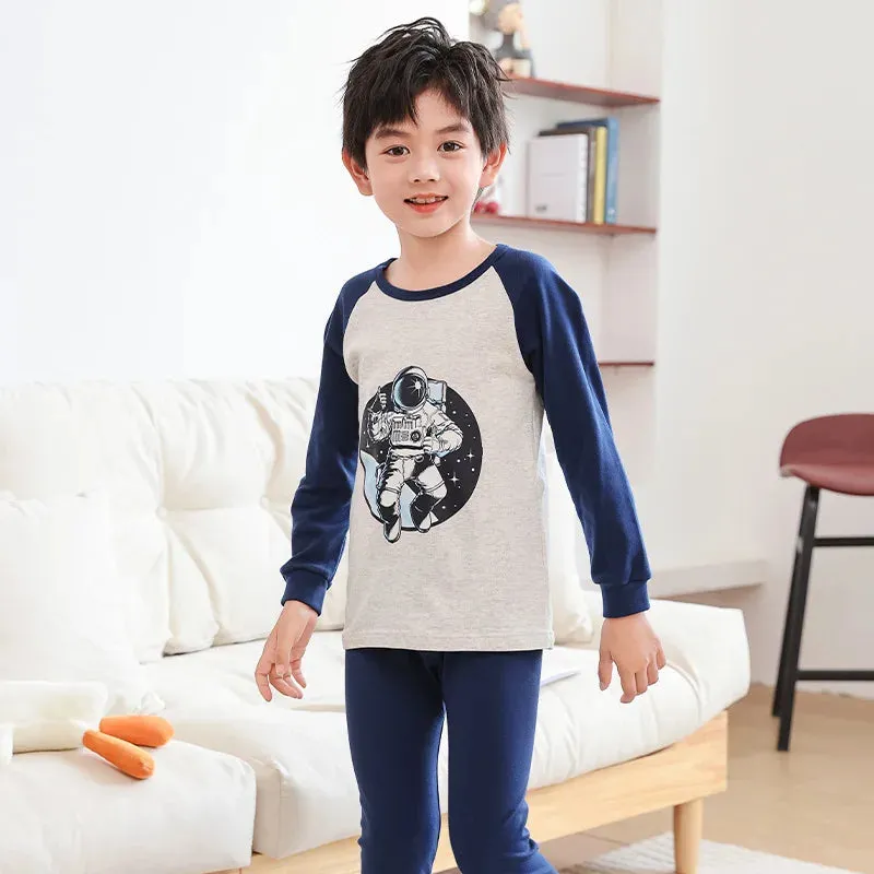 Baby Boys Girls Pajamas Autumn Animal Dinosaur Children's Clothing Sleepwear Cotton Pyjamas Sets For Kids 2 4 6 7 8 10 12 Years