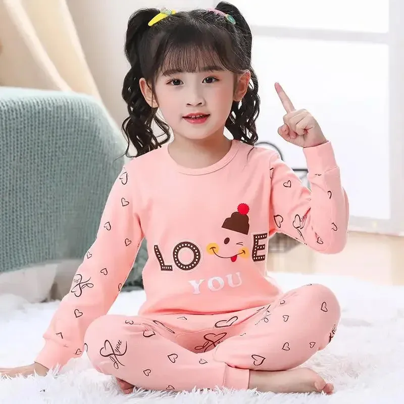 Baby Boys Girls Pajamas Autumn Animal Dinosaur Children's Clothing Sleepwear Cotton Pyjamas Sets For Kids 2 4 6 7 8 10 12 Years