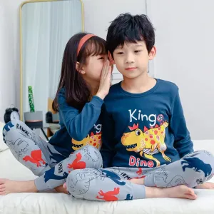 Baby Boys Girls Pajamas Autumn Animal Dinosaur Children's Clothing Sleepwear Cotton Pyjamas Sets For Kids 2 4 6 7 8 10 12 Years