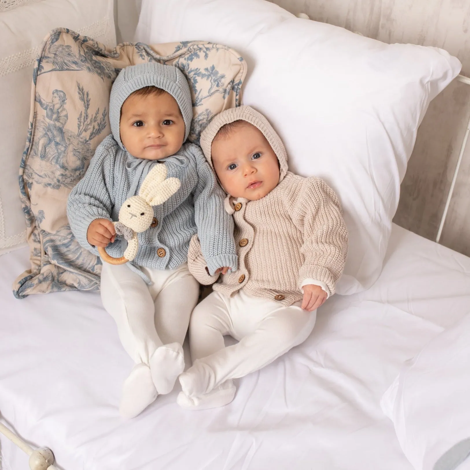 Baby Cardigan Set ~ Powder Blue