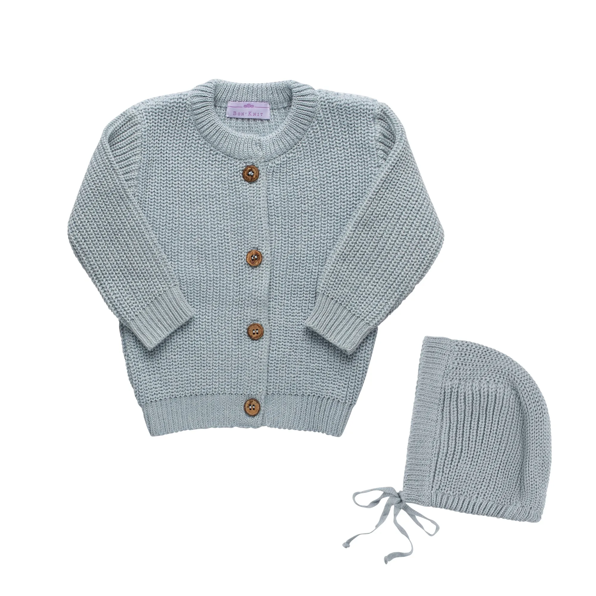 Baby Cardigan Set ~ Powder Blue