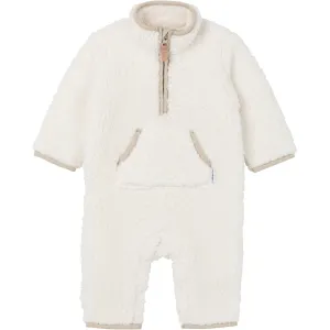 Baby Neutral Ivory Sherpa Romper