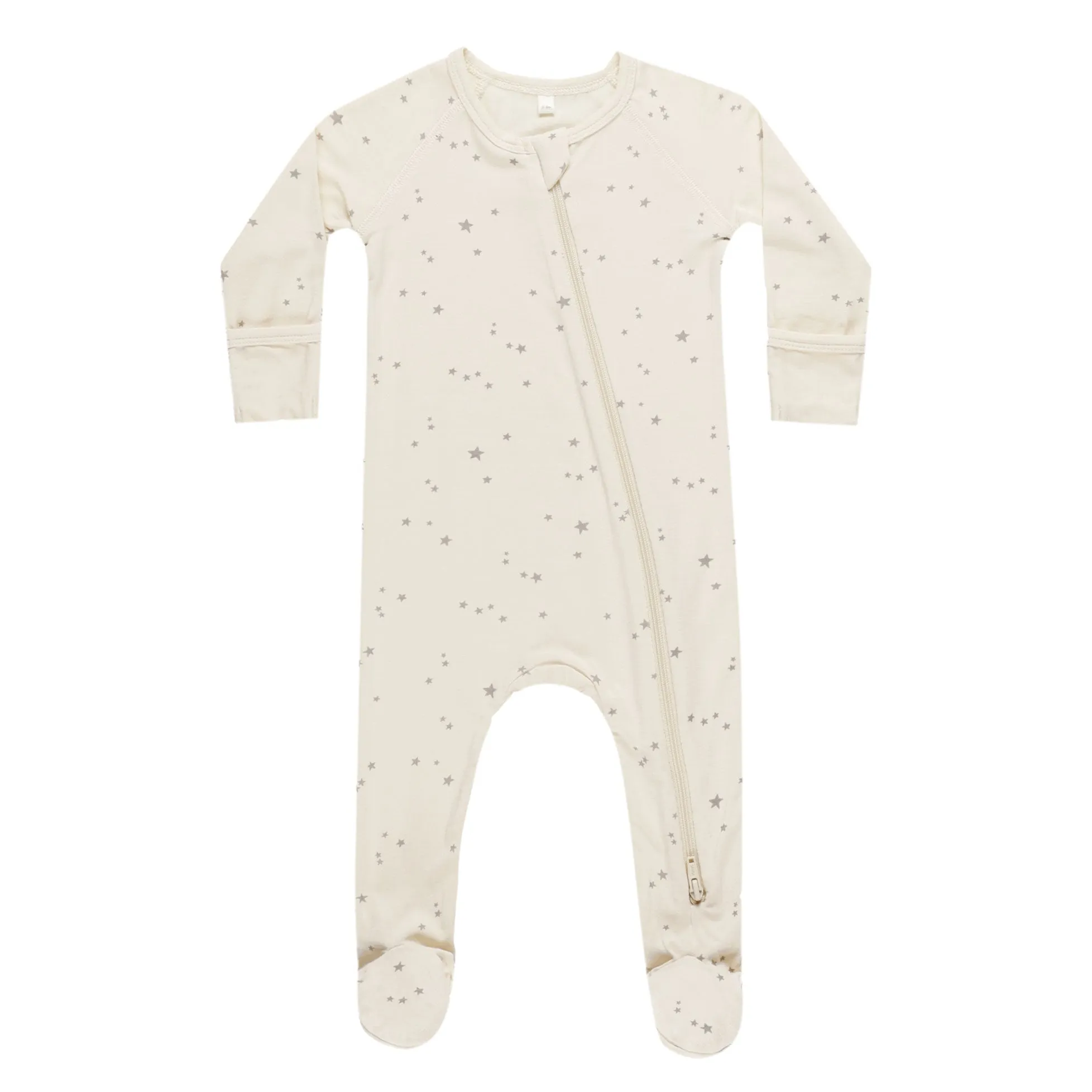 Bamboo Zip Footie - Twinkle - Natural