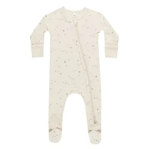 Bamboo Zip Footie - Twinkle - Natural