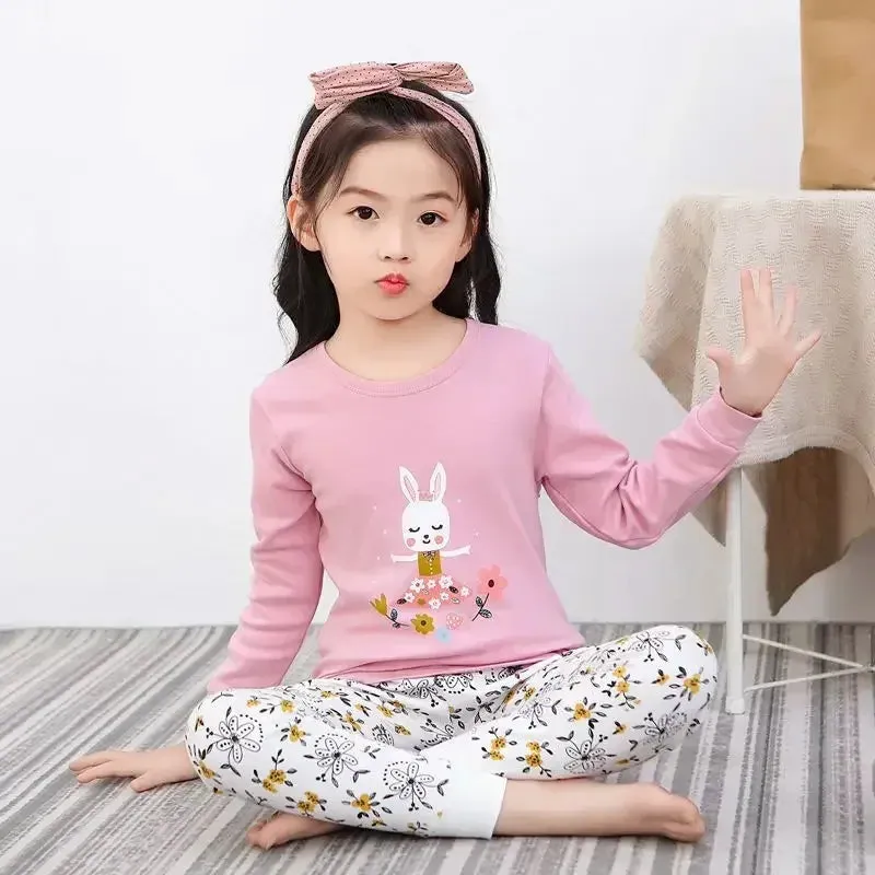 Boys Girls Pajamas Autumn Winter Long Sleeve Children's Clothing Sleepwear Cotton Pyjamas Sets for Kids 2 4 6 8 10 12 Years