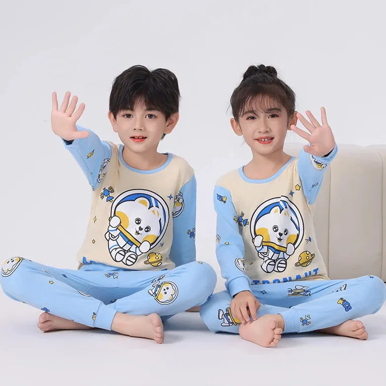 Boys Girls Pajamas Autumn Winter Long Sleeve Children's Clothing Sleepwear Cotton Pyjamas Sets for Kids 2 4 6 8 10 12 Years