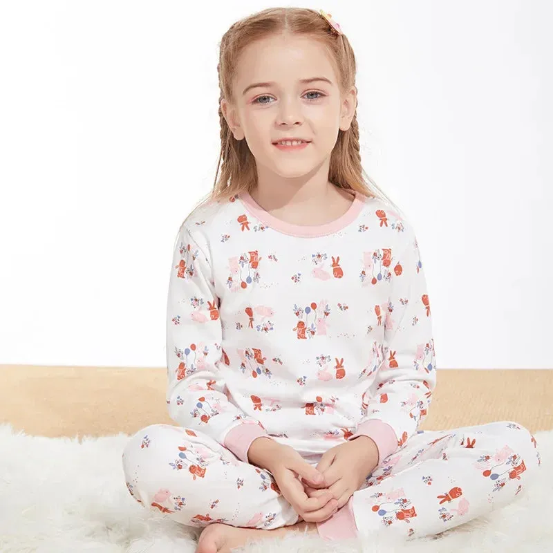 Boys Girls Pajamas New Autumn Long Sleeved Children's Clothing Sleepwear Cotton Pyjamas Sets For Kids 2 4 5 6 8 12 14 Years