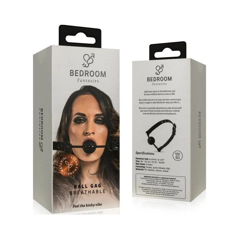 Breathable Silicone Ball Gag Black