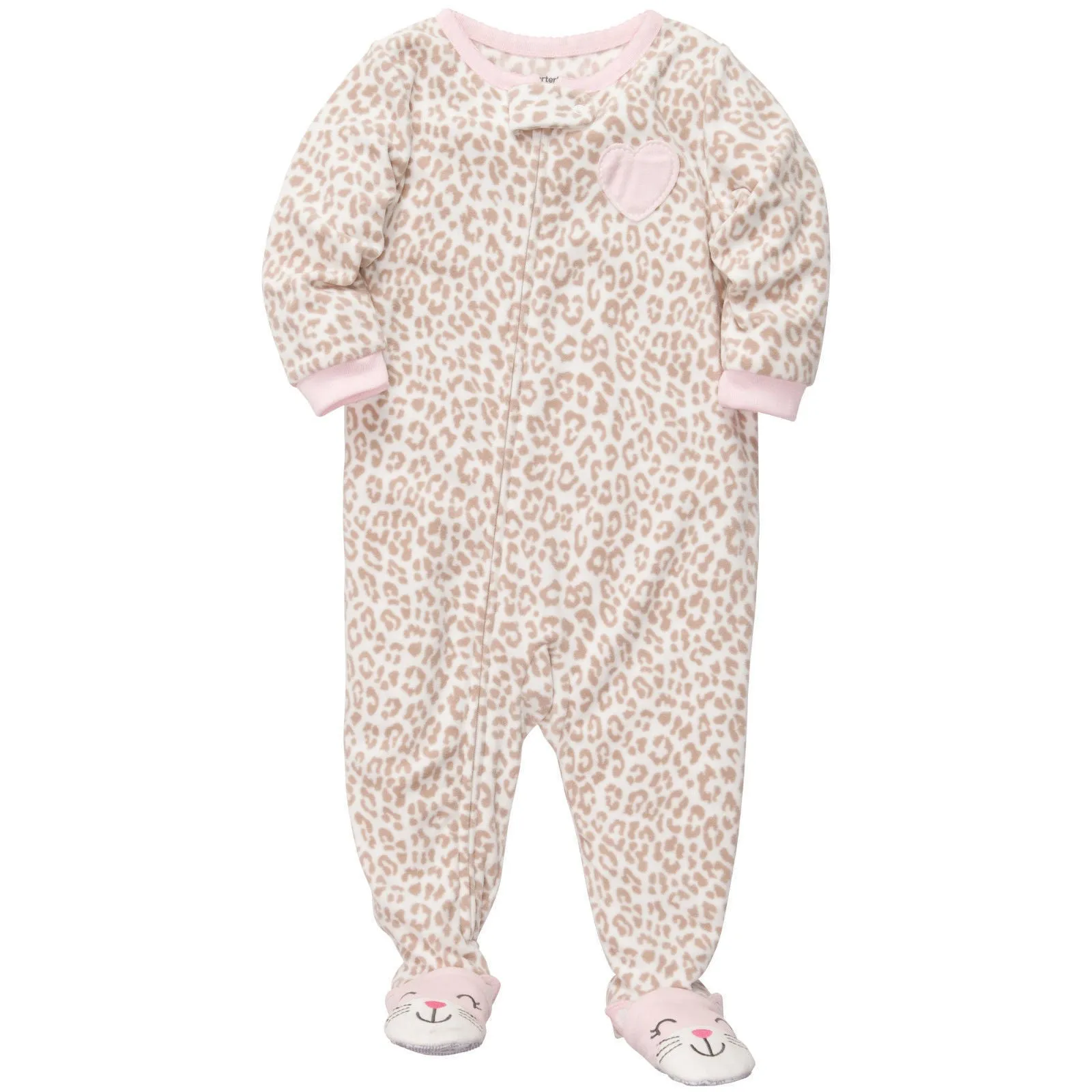 CARTER'S Baby Girl's Sleep and Play Footed Pajamas Cotton Footed SleeperLeopard Cat