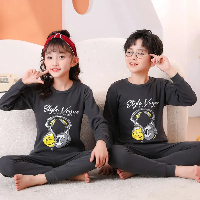 Children Kids Clothes Sets Boys Girls Suit Pajamas Clothing Pants Cartoon Autumn Winter Teenager Sleepwear Outfit Baby Nightwear