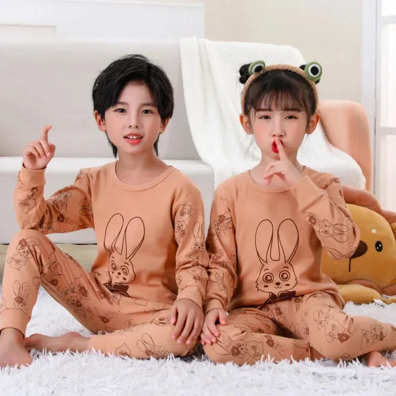 Children Kids Clothes Sets Boys Girls Suit Pajamas Clothing Pants Cartoon Autumn Winter Teenager Sleepwear Outfit Baby Nightwear