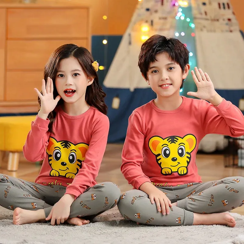 Children Kids Clothes Sets Boys Girls Suit Pajamas Clothing Pants Cartoon Autumn Winter Teenager Sleepwear Outfit Baby Nightwear