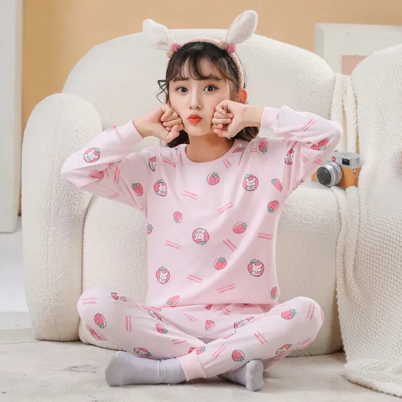 Children Kids Clothes Sets Boys Girls Suit Pajamas Clothing Pants Cartoon Autumn Winter Teenager Sleepwear Outfit Baby Nightwear