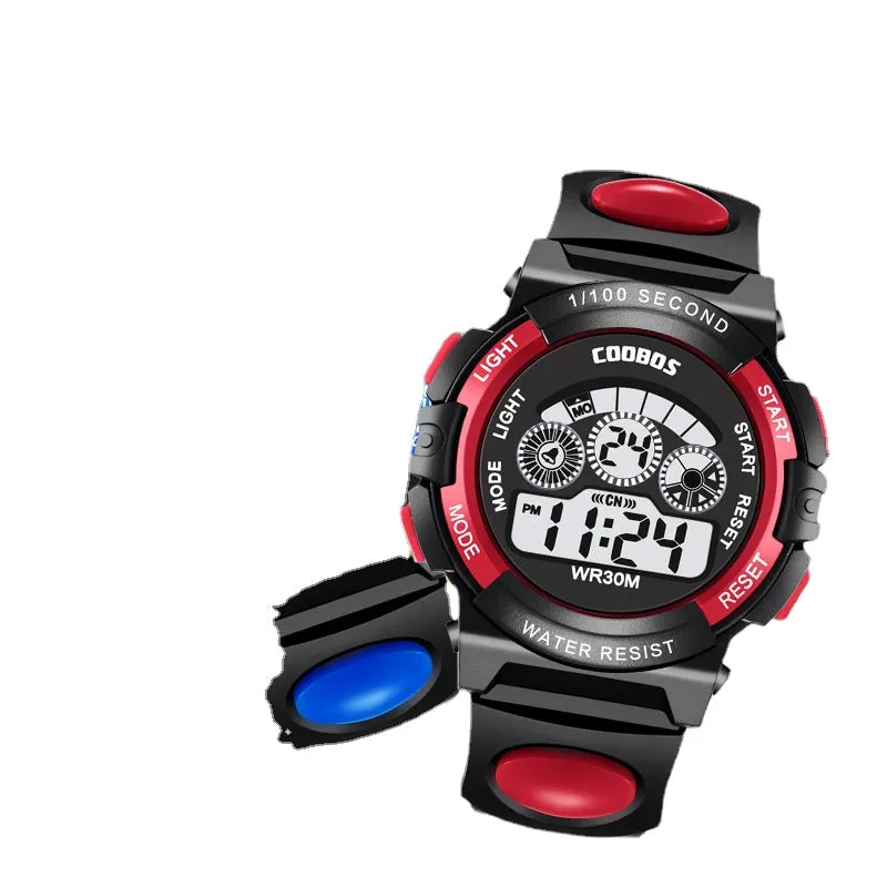 Children's Watch Multi-Functional Colorful Waterproof Student Electronic Watch