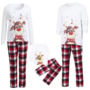 Christmas Pajamas Matching Family Pyjamas Women  Tops And Trouser Men Pajama Sets Men Deer Tops Blouse Pants Pajamas Sleepwear  Set