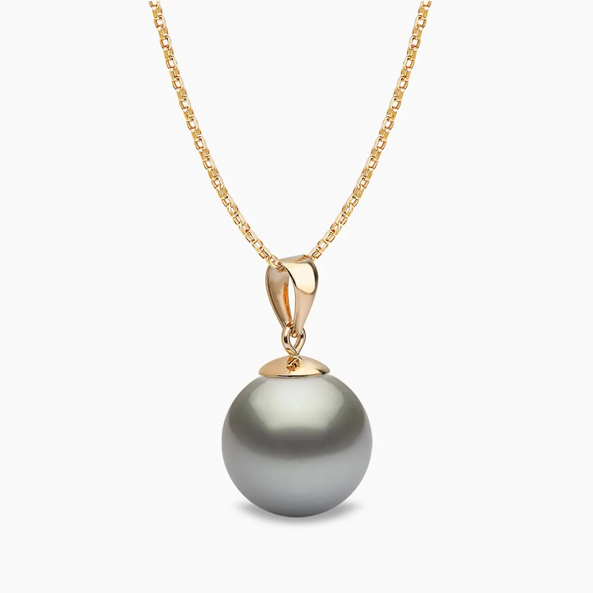 Classic 18K Gold Tahitian Pearl Pendant