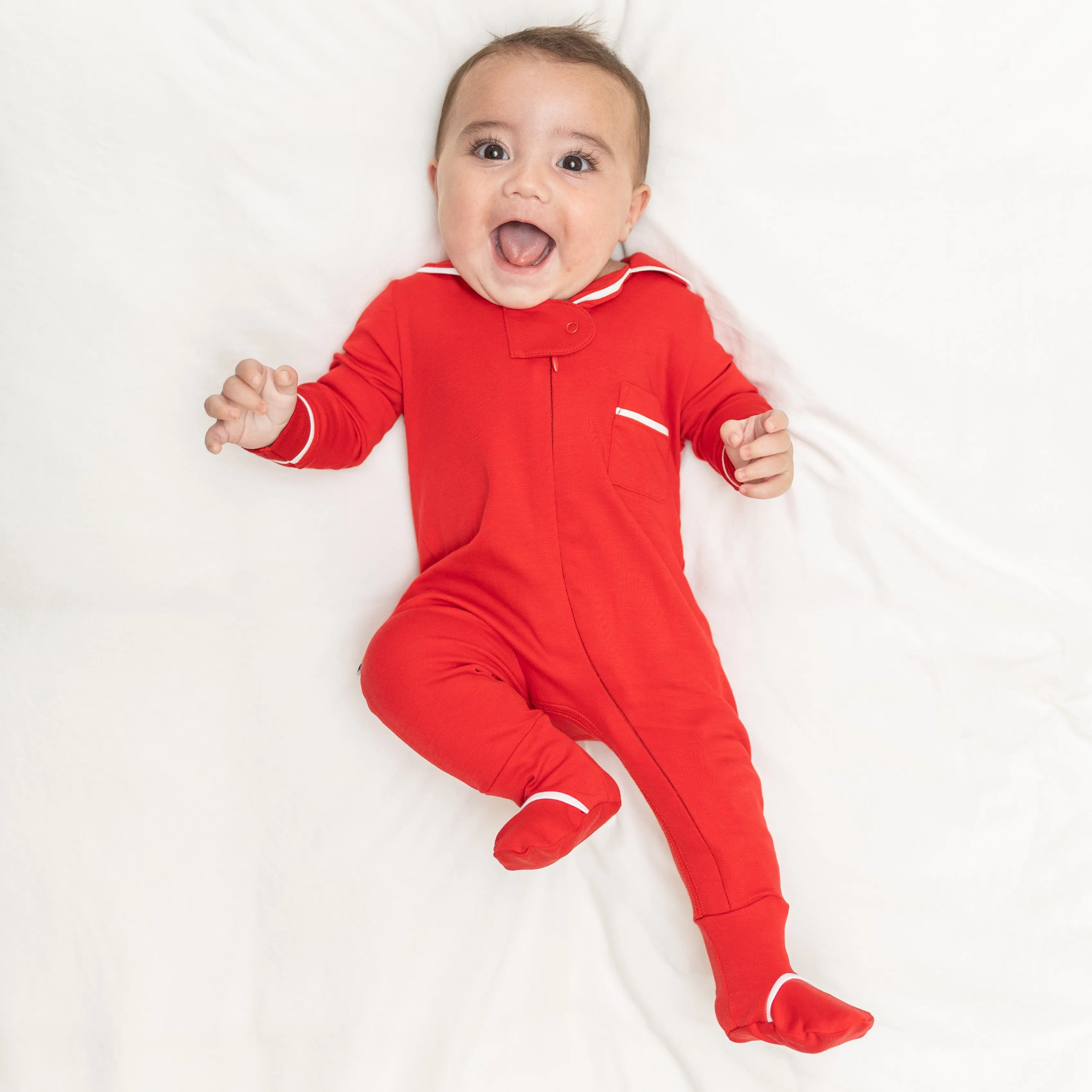 Classic Pajama Footie - Red