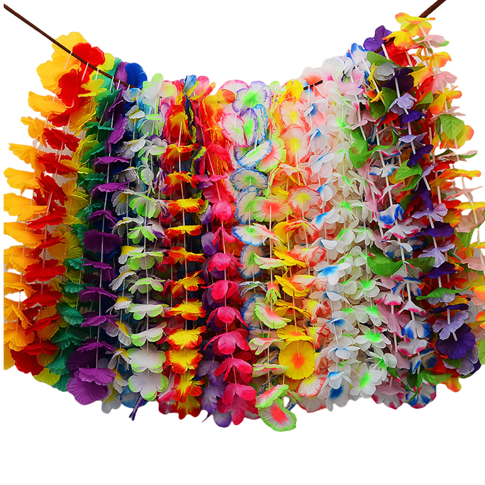 Clearance Bulk 36pcs Leis for Luau Party Silk Flower Flower Leis Summer Beach Pool Party Supplies Wholesale