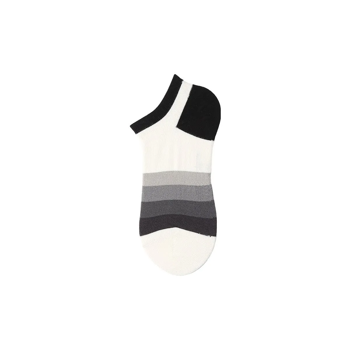 Eternal Black White Lightweight Summer Women 5pcs Ankle Socks Set