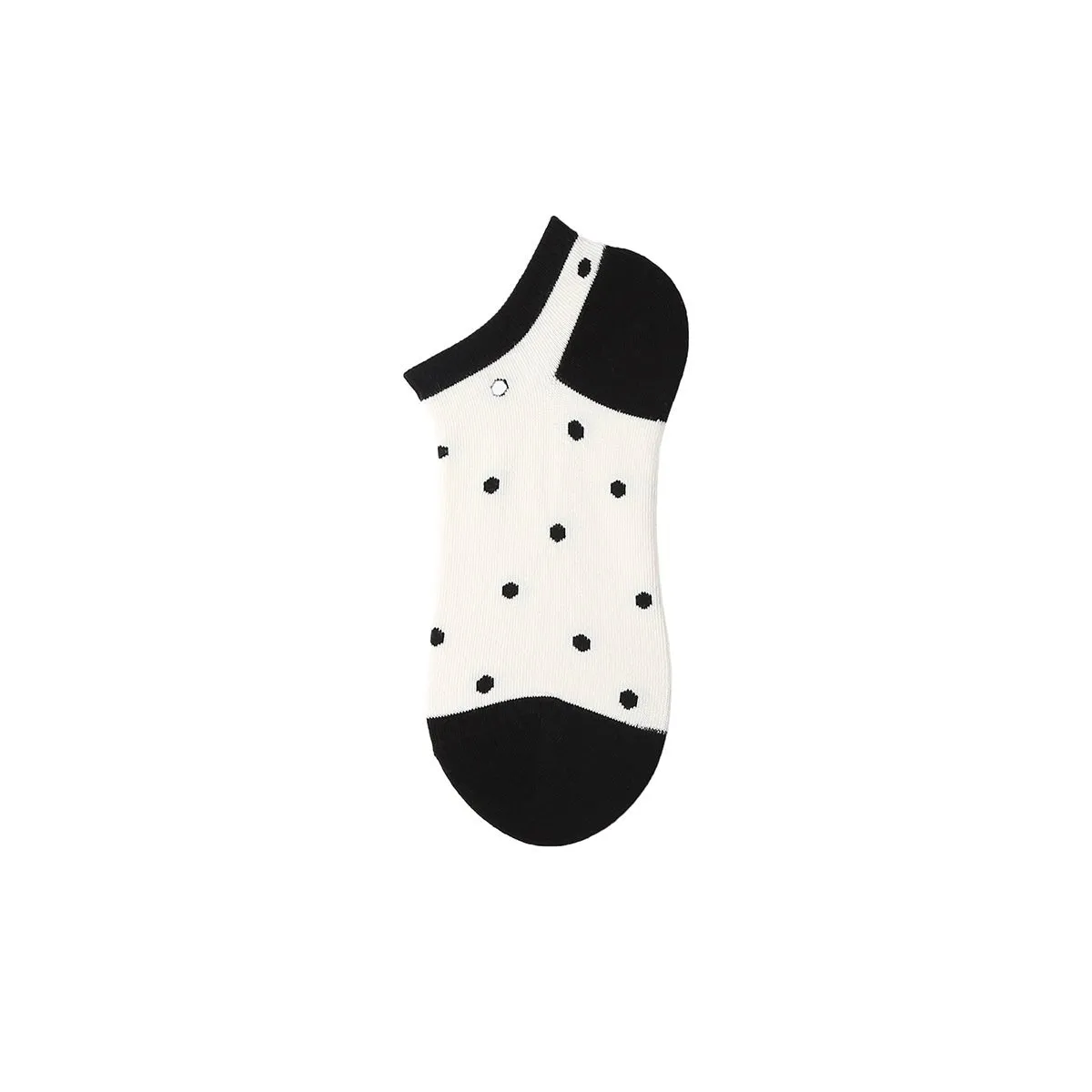 Eternal Black White Lightweight Summer Women 5pcs Ankle Socks Set