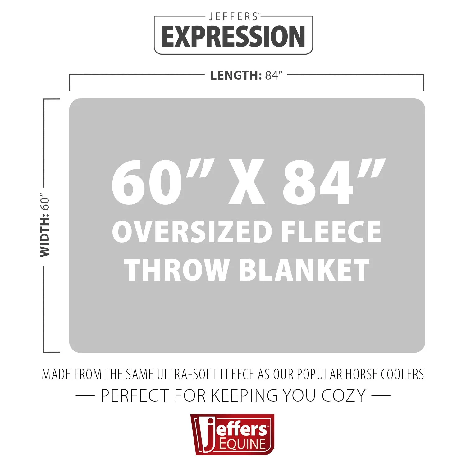 Expression Oversized Fleece Throw Blanket, 60" x 84"