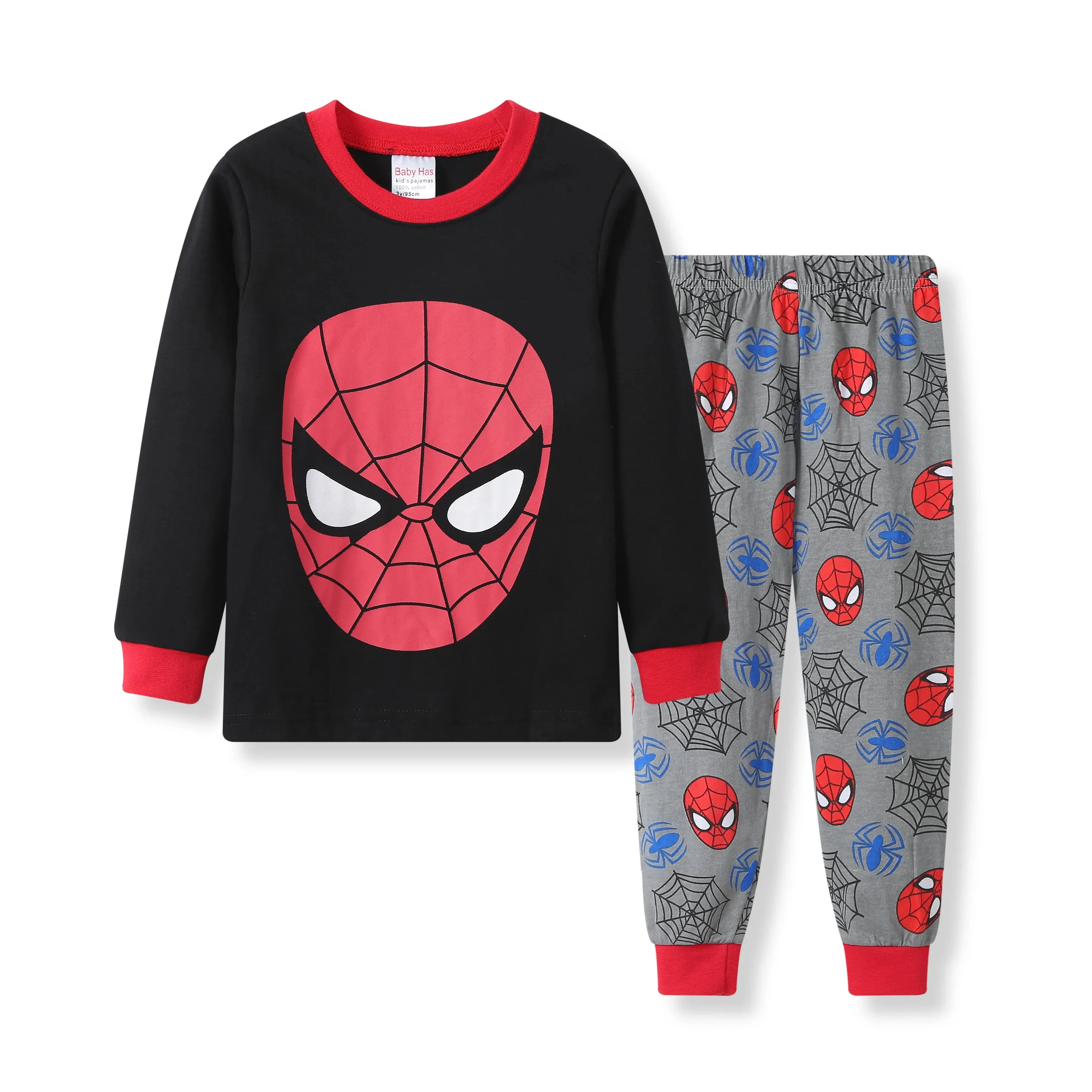 Free shipping Children's Pyjamas Spiderman Set The Hulk Collection Kids Set Boys Girls Cartoon Long Sleeve Sleepwear 2-7T