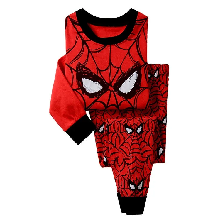 Free shipping Children's Pyjamas Spiderman Set The Hulk Collection Kids Set Boys Girls Cartoon Long Sleeve Sleepwear 2-7T