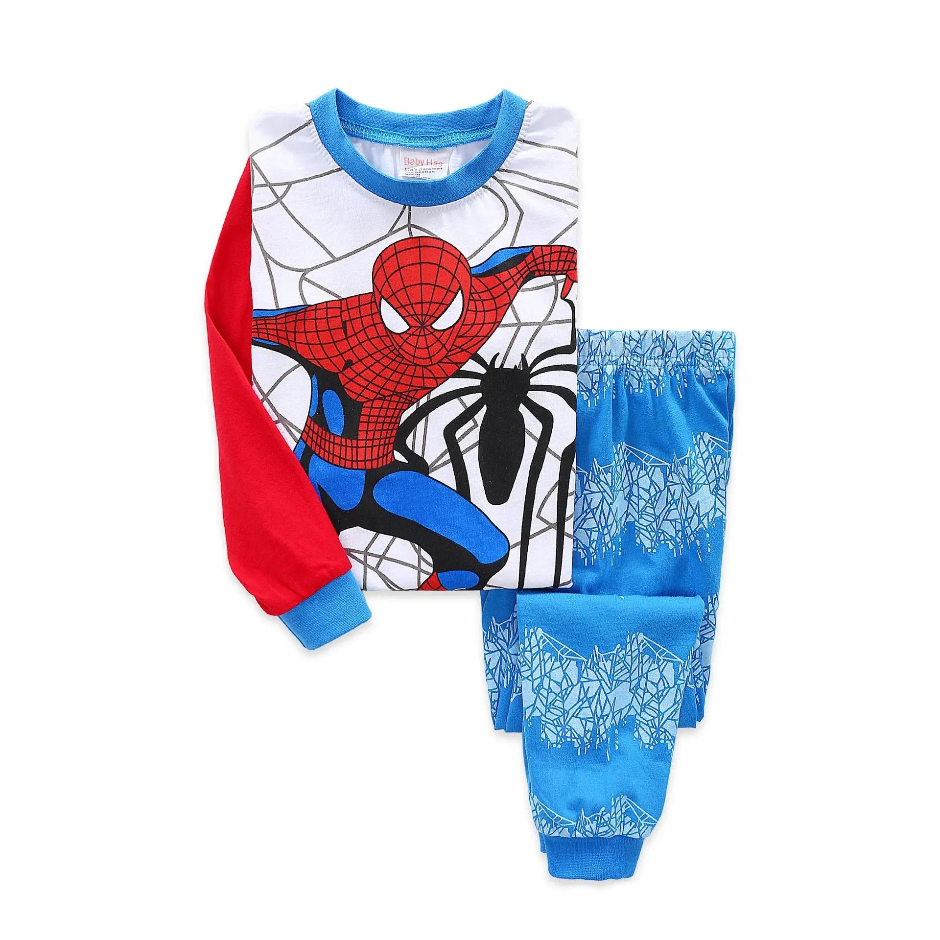 Free shipping Children's Pyjamas Spiderman Set The Hulk Collection Kids Set Boys Girls Cartoon Long Sleeve Sleepwear 2-7T