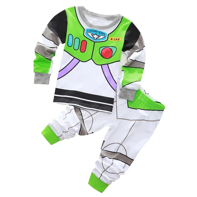 Free shipping Children's Pyjamas Spiderman Set The Hulk Collection Kids Set Boys Girls Cartoon Long Sleeve Sleepwear 2-7T