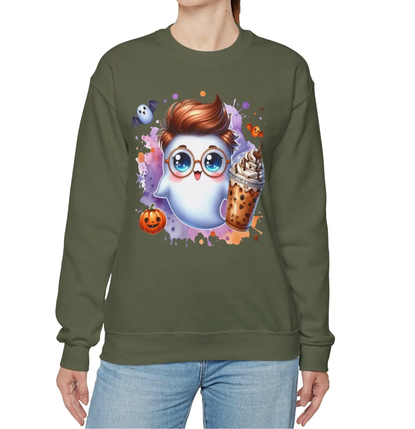 Ghost, Latte and Pumpkin Sweatshirt