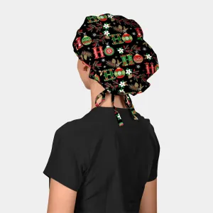 Holly Jolly Cheer - Poppy Bouffant Surgical Scrub Hat