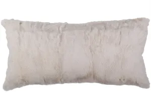 IVORY FUR LUMBAR PILLOW