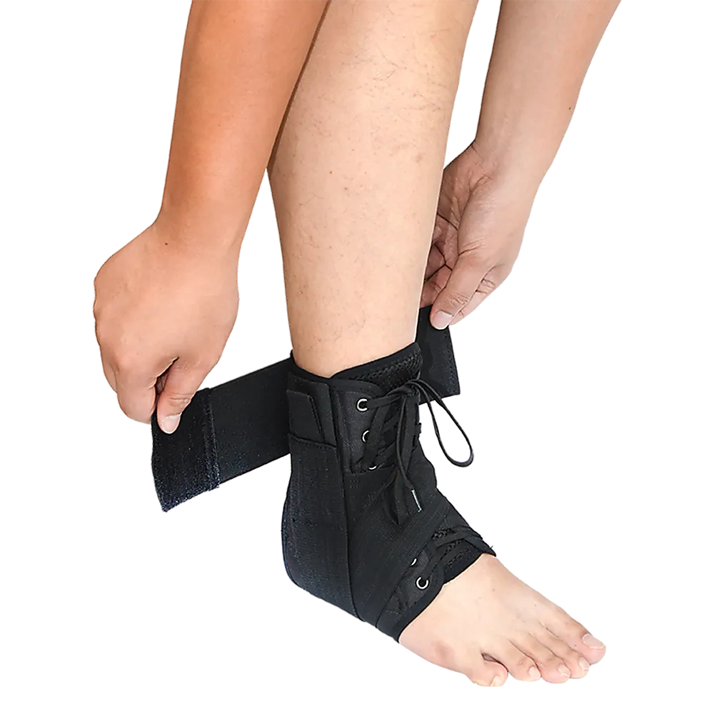 Lightweight Breathable Ankle Brace Stabiliser, Black - Small