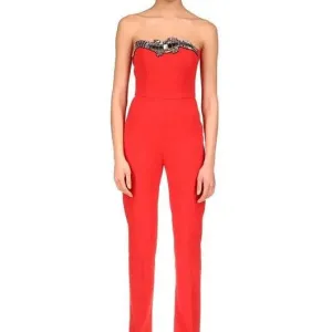 Mariam Strapless Crocs Embellished Jumpsuit