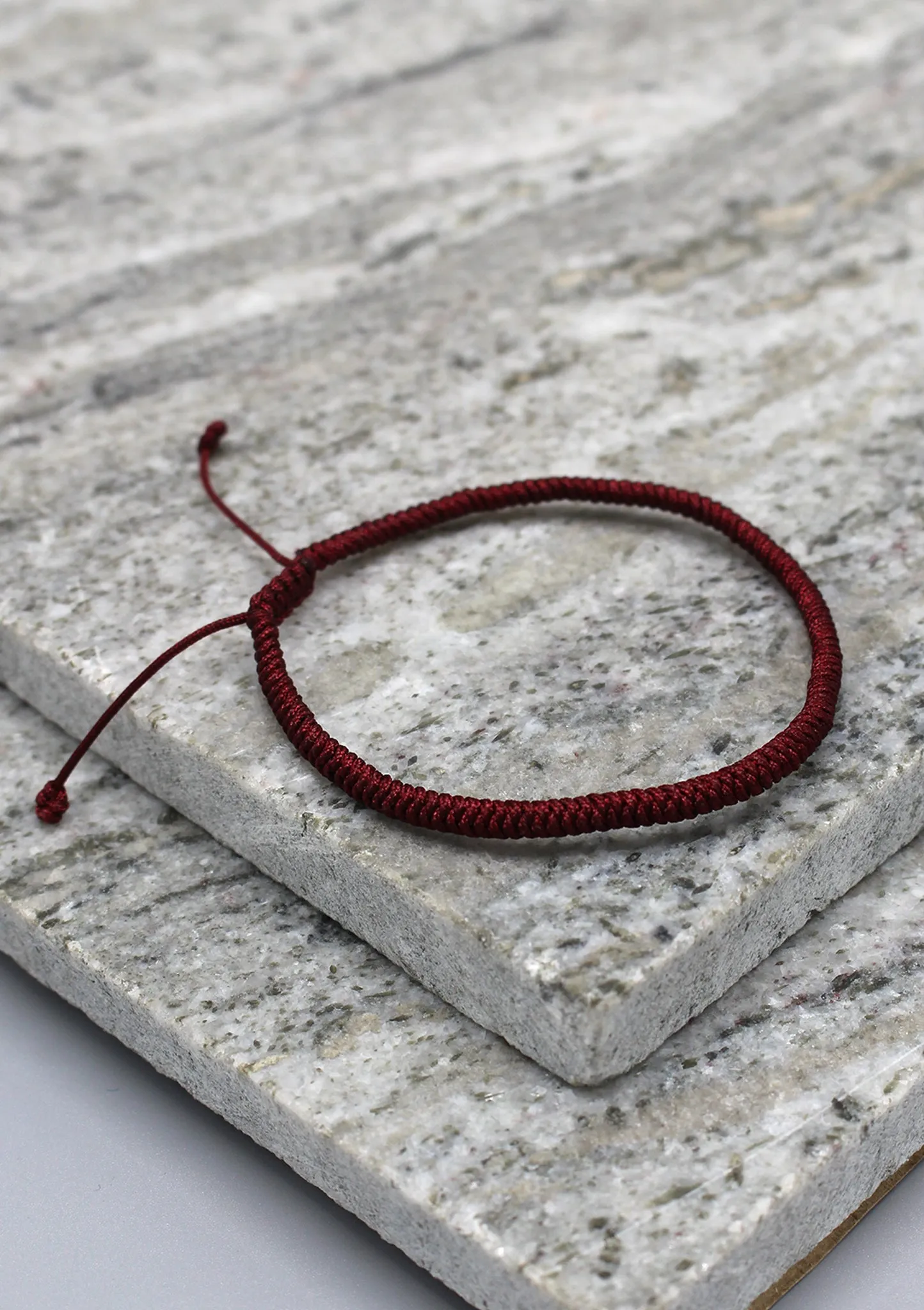 Maroon Lucky Knots Protection Tibetan Bracelet